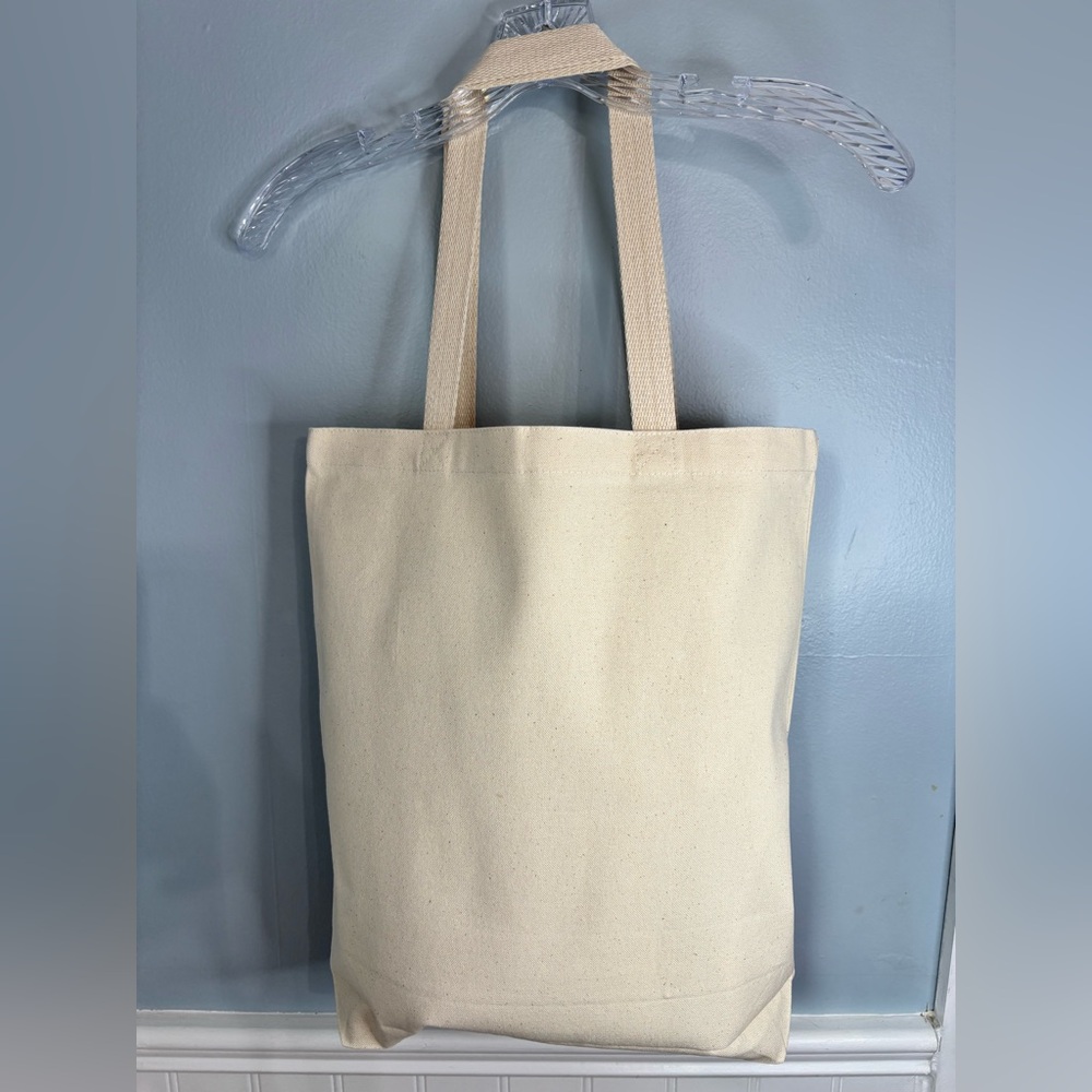Cute Chick Tote Bag with Floral Eggs Cream Pink Easter Vibes Groceries Handmade - Picture 4 of 8